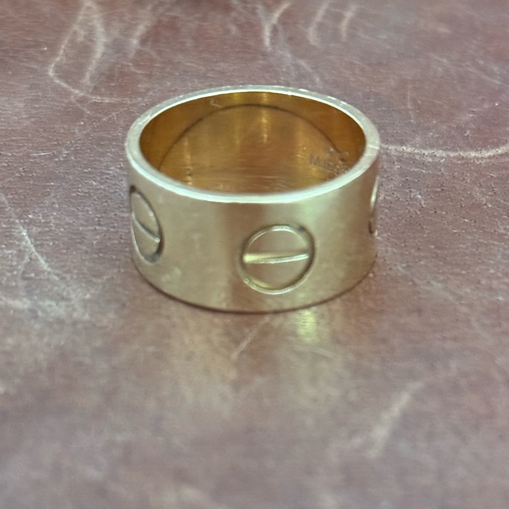 Cartier Love Ring Wide Band Yellow Gold 62/10